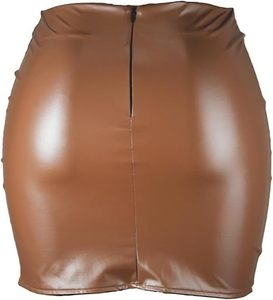 Minifalda de Cuero para Mujer, Cuero PU de Alta Calidad, Logotipo Personalizado, Falda Sexy para Club, Venta al Por Mayor, Precio de Fábrica - Product Image 3