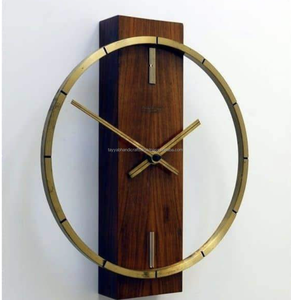 Horloge murale numérique ronde Horloge murale grand écran Décoration de la maison Horloge murale ronde en bois pour la décoration de salon - Product Image 5