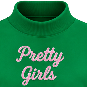 Sudadera Verde de Cuello Alto para Mujer, Personalizada con Estampado Gráfico de Hermandad, Cómoda, Informal, para Universidad y Antiguas Alumnas, Venta al Por Mayor - Product Image 5