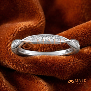 Luxury 10K/14K/18K Silver <b>Diamond</b> Wedding <b>Ring</b> Alternating Baguette and Round <b>Diamond</b> <b>Ring</b> | Lab Grown <b>Diamond</b> Anniversary <b>Ring</b> - Product Image 1