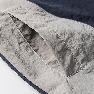 Veste coupe-vent légère en nylon pour homme, fermeture éclair intégrale, logo personnalisé, décontractée, pour la course en extérieur, vente en gros OEM - Product Image 6