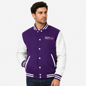 Blouson universitaire haut de gamme, blouson universitaire tendance, conçu avec des poignets, un col et une ceinture côtelés, pour un style urbain moderne, tenues décontractées - Product Image 1