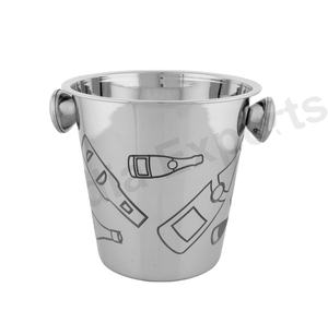 Elegante Cubo de vino y hielo de metal Impreso Diseños únicos para bañeras de bebidas de fiesta - Product Image 1