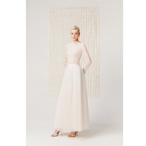 Blouses élégantes pour femmes ODM à manches longues, en dentelle noire, épaules dénudées, le meilleur des vêtements féminins, chemises, Vietnam - Product Image 2