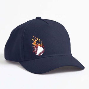 Gorra de Béisbol Clásica Azul de 6 Paneles, Unisex, Ajustada, de Algodón, con Logotipo de Llama Bordado, Gorra Casual para Adultos - Product Image 6