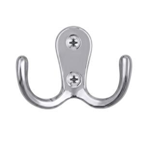 SS202 Stainless Steel Double Robe Hook Heavy Duty Wall Mounted <b>Mirror</b> Polish Rustproof Modern Bathroom Kitchen Door Hooks - Product Image 1
