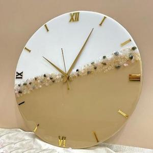 Luxury Handmade Resin Wall <b>Clock</b> Modern Art Design Mechanical Needle <b>Silent</b> Sweep Movement Antique Style Elegant Decorative - Product Image 1