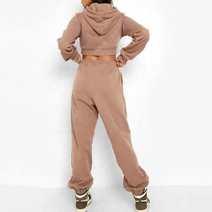 Conjunto Deportivo de 2 Piezas para Mujer, con Encaje, Top Corto y Pantalones, Transpirable, con Capucha, para Gimnasio y Fitness, Tallas Personalizadas - Product Image 4