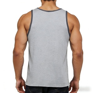 MILIENZ SPORTS APPAREL Camiseta sin mangas para hombre con bloques de color, cuello alto, transpirable, de punto, 100% algodón, formal, estampado de leopardo, azul, ODM - Product Image 5