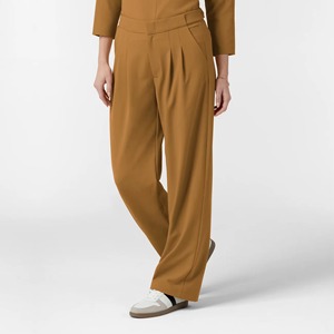 Blouse médicale marron pour femme, coupe large, taille haute, manches longues, 100% coton tissé, détection par aiguille, uniforme médical, thermocollage sans couture - Product Image 4