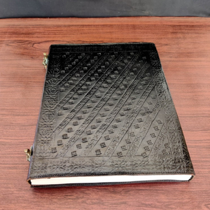 Cuaderno de Cuero Grande Al-Amir Hecho a Mano con Diseño Árbol de la Vida y Piedras Preciosas, Grimoire Vintage con Tapa de Piedra Genuina Grabada, 8x6 Pulgadas - Product Image 6