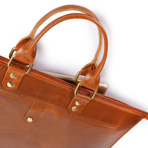 Sac pour tablette en cuir avec poignée classique, housse de protection pour les voyages d'affaires - Product Image 3