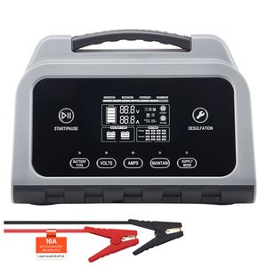 "Car <b>Battery</b> Charger | Smart 16A LiFePO4 Lead Acid (Gel/AGM) Support | LCD Display | 6V-<b>72V</b>" - Product Image 1