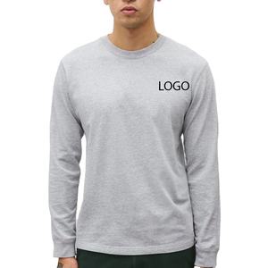 Camisetas de Hombre, Estilo Hip Hop, Oversize, 100% Algodón, Manga Larga, Cuello Redondo, Transpirables, Ecológicas, Personalizables, Precio al por Mayor, 2026 - Product Image 1