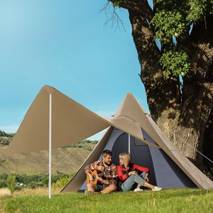 Tenda da Campeggio Teepee per 2-3 Persone con Veranda, Facile da Montare, per Escursioni e Campeggio all'Aperto - Product Image 1