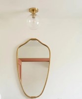 Miroir en laiton de style bouclier – Décoration murale artisanale de style italien, miroirs de vanité SN HANDICRAFTS