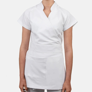 Uniformes Unisex Personalizados Estilo Túnica para Salón de Belleza, Camisa de Trabajo, 65% Poliéster, 35% Algodón, para Esteticistas y Clínicas Dentales - Product Image 1
