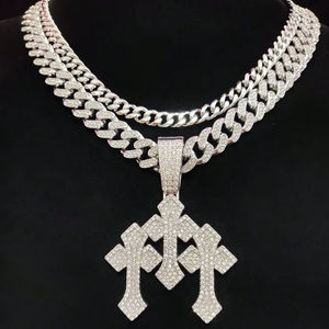 Luxury Iced Out Moissanite Watch For Men Custom <b>Name</b> Jesus Cross Pendant VVS Moissanite Cuban <b>Chain</b> 925 Silver Bus Down UK USA - Product Image 1