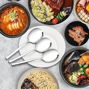 Luxury Stainless Steel Soup Spoons Set of 6 – Mirror Polish Dinner Spoons, Heavy Duty Silverware for Dining, Kitchen, Restaurant - Product Image 5