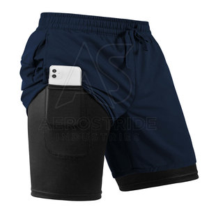 Shorts de course décontractés personnalisés en tissu extensible durable, séchage rapide, respirant, ajustement sûr, mouvement fluide - Product Image 4