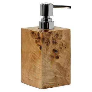 ที่จ่ายสบู่ไม้ขัดเงาสีขาว งานแฮนด์เมด อุปกรณ์เสริมสำหรับห้องน้ำ - Product Image 4