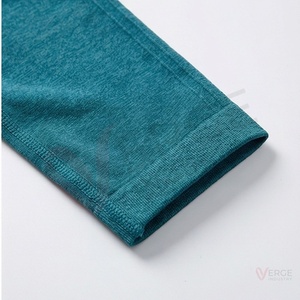 Ensemble de yoga 2 pièces pour femmes, haut court à manches longues bleu turquoise et leggings taille haute - Product Image 6