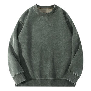 Sweat-shirt surdimensionné personnalisé de haute qualité, effet délavé à l'acide, 100% coton, grammage lourd, pour vêtements décontractés et streetwear, unisexe - Product Image 1