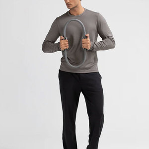 Camiseta de Manga Larga de Corte Regular, Nueva Moda, Talla Grande para Hombre, Diseño Urbano, Frente Liso, 100% Algodón Jersey, Antiarrugas, Secado Rápido - Product Image 3