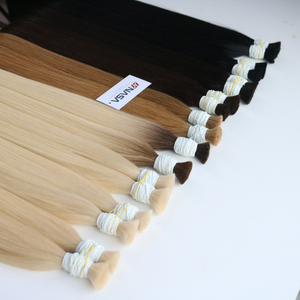 Meilleure vente extensions de cheveux humains vierges Remy alignés sur les cuticules de qualité 10A, couleurs naturelles droites, approvisionnement en vrac sur le devant en dentelle - Product Image 1