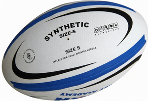 Ballon de rugby promotionnel en caoutchouc synthétique durable, entièrement personnalisable avec logo, idéal pour les événements d'entreprise et la promotion sportive - Product Image 3