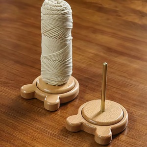 Wooden Yarn Holder Yarn Stand Rotating Ball Winder <b>Knitting</b> Crochet Thread Organizer for Handcrafts Use - Product Image 2