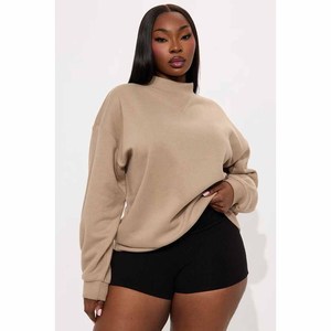 Custom Logo Winter Printed Front Pastel <b>Pink</b> Fleece Pullover Hoodie Women Plain Streetwear Kangaroo Pocket - Product Image 6
