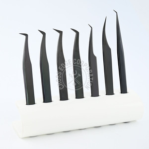 90 Degree Volume Fiber Tip Eyelash Extension Tweezer Stainless Steel Boot <b>Lash</b> Tweezers Set <b>Lash</b> Technician <b>Kit</b> Eyelash Tweezer - Product Image 2