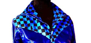 Modern Equestrian Style Shirt in Shiny <b>Blue</b> with Button Closure Lightweight Breathable Fashion Wear - Product Image 2