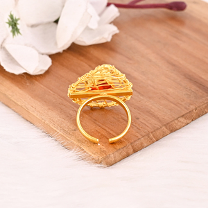 Vintage Style Brass Gold Plated Nano <b>Ring</b> <b>Adjustable</b> Handmade Gemstone Jewelry for Women - Product Image 5