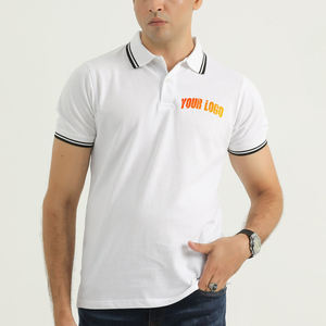 Camiseta de algodón de alta calidad con logotipo personalizado, talla grande para hombre, camisetas polo de color sólido personalizadas para hombre, más vendidas. - Product Image 5