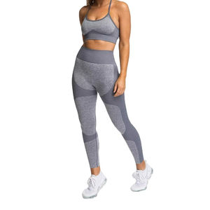 Nouvelle Arrivée Ensembles de Yoga Personnalisés pour Femmes, Taille Plus, 2 Pièces, Respirants, Imperméables, Écologiques, avec Soutien-Gorge de Sport à Taille Élastique - Product Image 2
