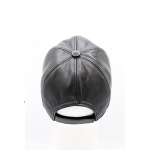 Gorra de Béisbol de Cuero PU Negra Personalizada con Logotipo para Hombre, Gorra Deportiva Lisa Ajustable para Hombre y Mujer - Product Image 2
