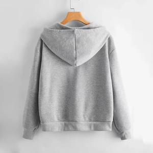 Sudadera con Capucha Unisex Blanca con Cierre, Corte Regular, Color Sólido, con Bolsillo, Estilo Casual para Otoño, 100% Algodón, Tejido de Felpa, Servicio OEM - Product Image 6