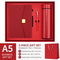 Ensemble cadeau d'affaires de luxe personnalisé avec logo, 3 pièces : carnet, stylo à bille, gobelet isotherme pour les anniversaires d'entreprise, le Nouvel An, la fête des pères