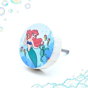 Nouvel Arrivage Boutons de Tiroir pour Enfants en Bois de Pin Ariel & Créatures Marines, Poignées de Commode et de Placard de Chambre de Haute Qualité et Durables - Product Image 6