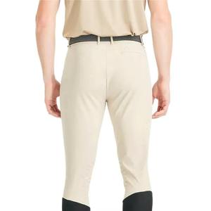 Pantalones de equitación para hombre de cintura alta, largos, de punto, de nailon y elastano, elásticos en cuatro direcciones, de color liso. - Product Image 4