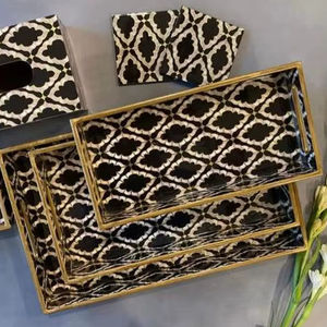 Plateau de service en bois moderne et écologique, imprimé, design tendance, pour restaurants et mariages, vente en gros de 100 pièces - Product Image 1