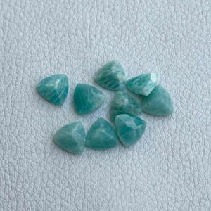 หินอเมซอนธรรมชาติสีฟ้าขนาด7มม. หินอัญมณีทรงหลวมไม่ให้ความร้อนกว่าล้านล้านสำหรับการทำเครื่องประดับ - Product Image 2