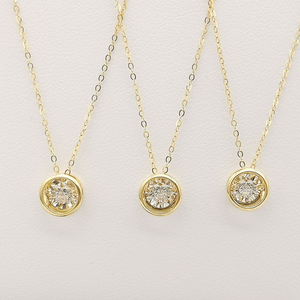 AMBER JEWELS Oro Amarillo de 14K, Oro Sólido, Corte Brillante, Claridad VVS2, Diamante Cultivado en Laboratorio, Certificado IGI, Clásico, Unisex, Uso Diario - Product Image 3