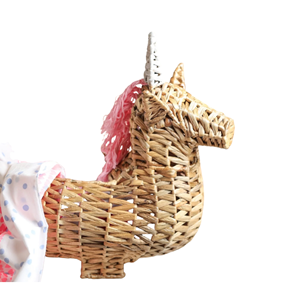 Cesta de Jacinto de Agua con Forma de Unicornio, Cesto de Almacenamiento Tejido a Mano con Asa, Decoración Premium Hecha a Mano para el Hogar de Vietnam - Product Image 2
