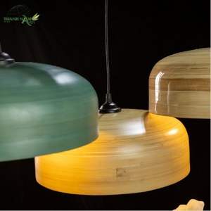 Luminaire suspendu en bambou artisanal moderne et minimaliste - Couvre-lampes et accessoires d'éclairage intérieur - Design en bambou pur - Product Image 2