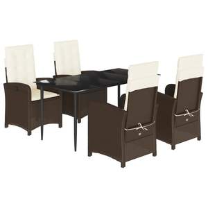 Juego de Comedor para Jardín en Color Marrón, Negro y Blanco Crema - Product Image 2