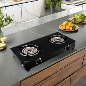 Estufa de Gas de Alta Calidad con 2 Quemadores |   Cocina de Gas con Cubierta de Vidrio |   Electrodoméstico de Cocina Eficiente en Consumo de Energía y Duradero - Product Image 1
