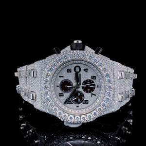 Relojes de Lujo de Cuarzo con Diamantes para Hombre y Mujer, Exquisitos Relojes de Negocios con Esfera de Cristal - Product Image 1